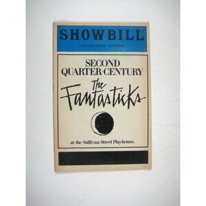 Fantasticks Showbill August 1985 Broadway Tom Jones Lore Noto Romanesques